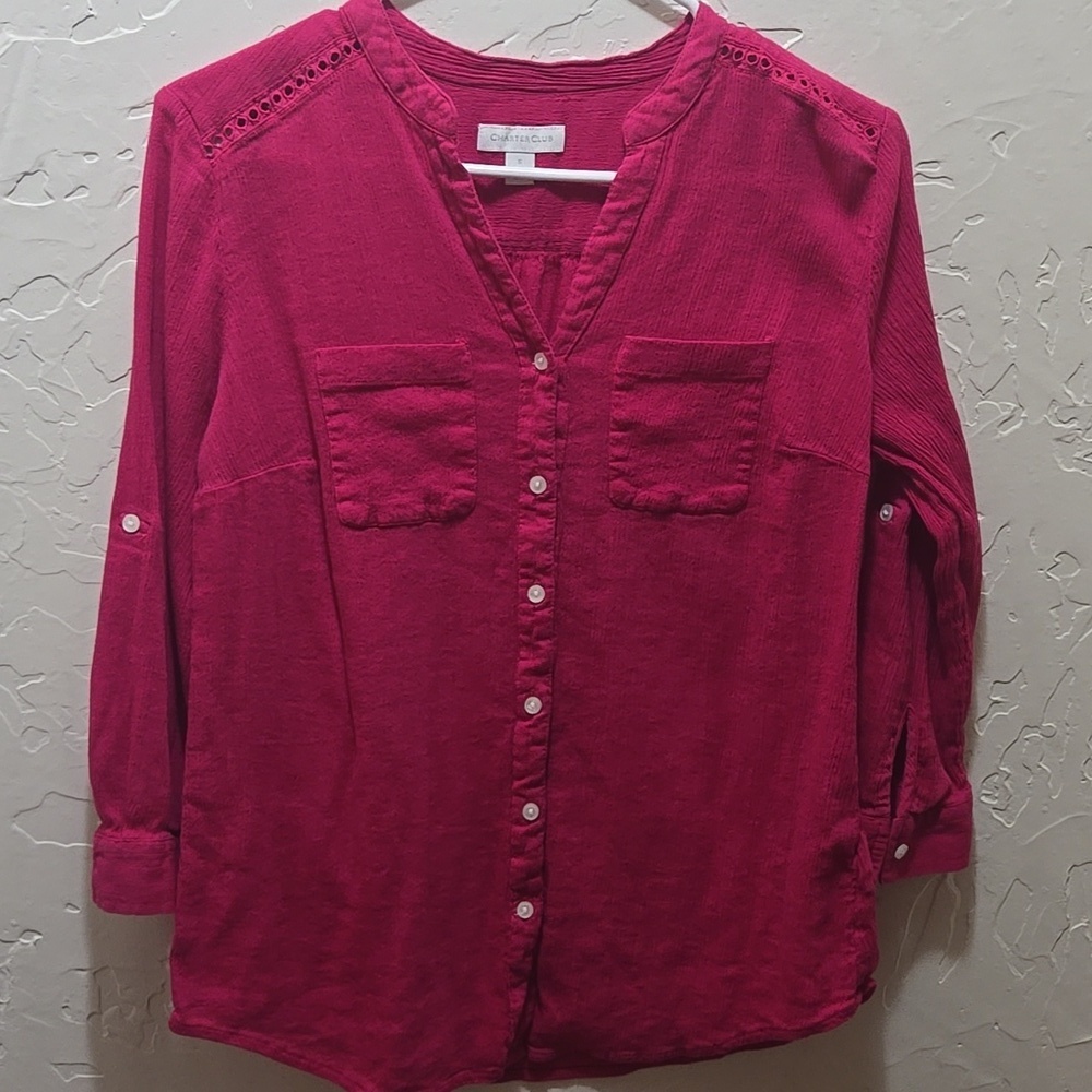 3/$10 Charter Club Red Blouse